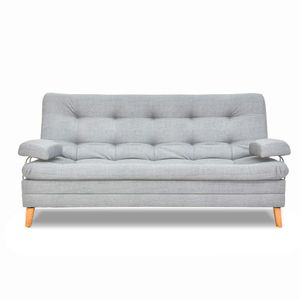 SOFA CAMA COOPER LINO GRIS CLARO