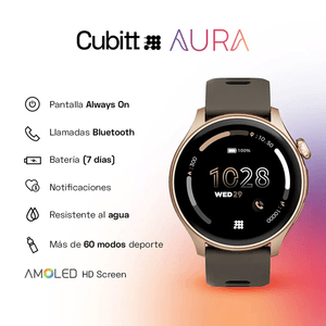 Smartwatch Reloj Inteligente Cubitt Aura 1.43 Pulg. Mocha Brown