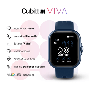 Smartwatch Reloj Inteligente Cubitt Viva 1.84 Pulg. Deepest Blue