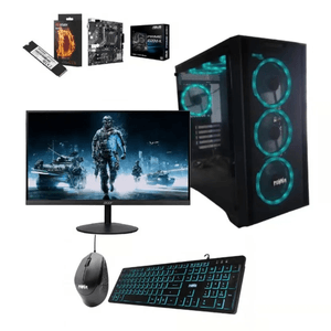 Computador Gamer Monitor 24 Pulgadas Procesador AMD RYZEN 5 5600GT MEMORIA 16GB Disco Duro SSD 512GB Linux Preinstalado