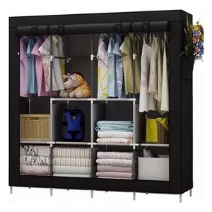 Closet Armario Extra Doble Desarmable Con Forro 4 Espacios