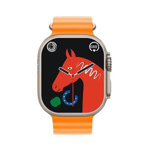 Reloj Inteligente T800 Ultra Smartwatch Doble Pulso Naranja