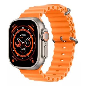 Reloj Inteligente T800 Ultra Smartwatch Doble Pulso Naranja