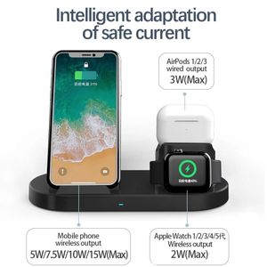 Cargador inalámbrico 3 en 1 para iPhone Apple Watch AirPods