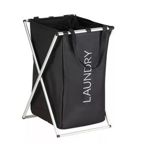 Cesto Canasta De Ropa Sucia Organizador Lavanderia Negro