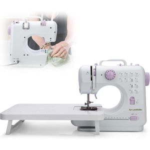 Mini Maquina De Coser 505 Con Mesa 12 Puntadas