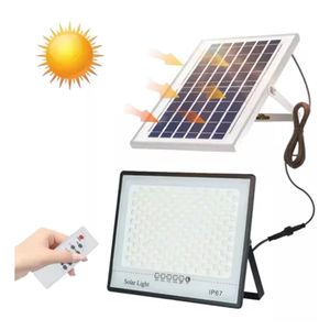 Reflector Led Con Panel Solar 200w Luz Blanca