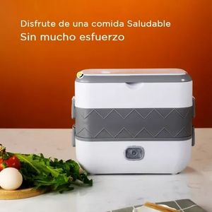 Lonchera Eléctrica Porta Comida Acero 4 Recipientes