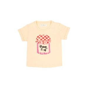 Camiseta manga corta amarilla para niña
