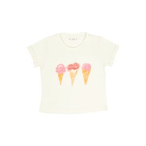 Camiseta crudo con estampado para niña