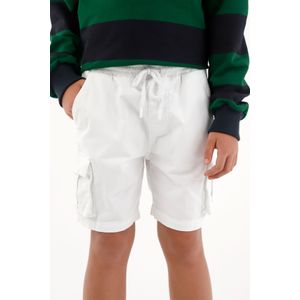 Bermuda blanca tipo cargo para niño
