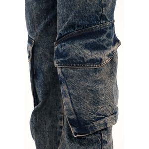 Jean Wide Leg tiro bajo cargo para mujer