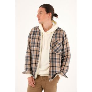 Camisa a cuadros con forro en ovejero para hombre