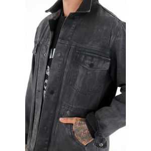 Chaqueta tipo Trucker efecto cuero para hombre