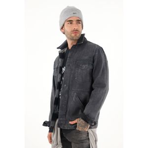Chaqueta tipo Trucker efecto cuero para hombre