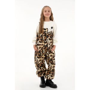 Overall con estampado animal print para niña