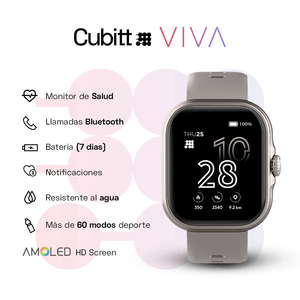 Smartwatch Reloj Inteligente Cubitt Viva 1.84 Pulg. Wolf Grey