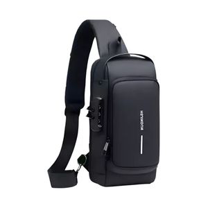 Bolso Antirobo Manos Libres Mini Morral Unisex Tipo Pechera Negro