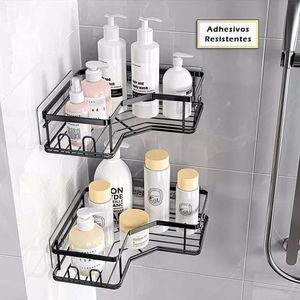 Organizador De Baño 2 Piezas Esquinero Acero Inoxidable