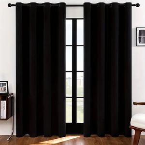 Cortina Semi Blackout Termica Set 2 140x220 Aislante Negra