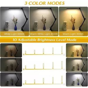 Lampara Led De Escritorio Moderna Con Brazo Ajustable