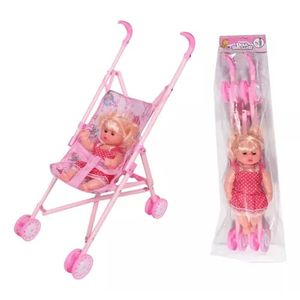 Coche Paseador Caminador Juguete Con Muñeca Bebe Infantil Niña