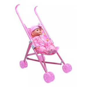 Coche Paseador Caminador Juguete Con Muñeca Bebe Infantil Niña