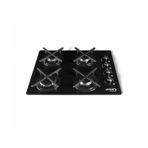 Estufa De Empotrar ABBA 60CM 4 Puestos Gas Natural CG401V4C Negro