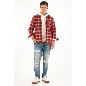 Camisa a cuadros con forro en ovejero para hombre