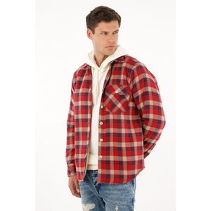 Camisa a cuadros con forro en ovejero para hombre