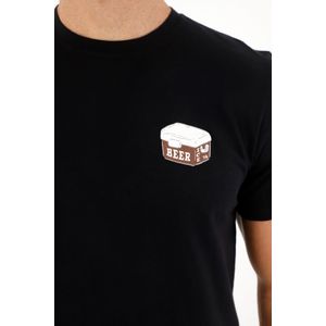 Camiseta negra Regular fit estampada para hombre