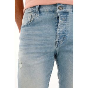 Jean azul Súper Skinny con rotos para hombre