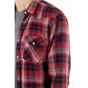 Camisa tipo leñadora roja para hombre