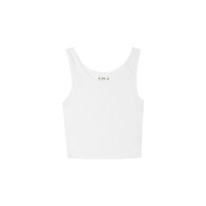 Camiseta blanca ajustada para mujer