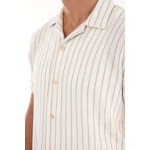 Camisa tipo bowling con diseño a rayas para hombre