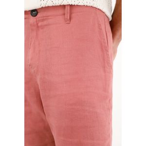 Bermuda Chino en 100% lino naranja para hombre