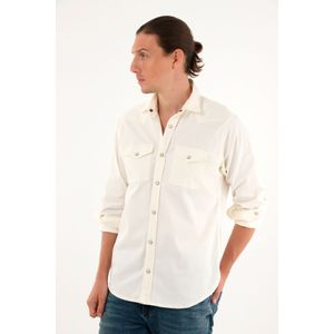 Camisa crudo manga larga para hombre