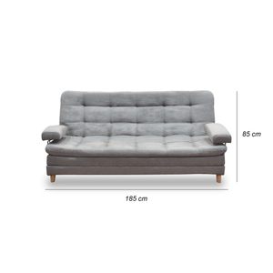 SOFA CAMA COOPER LINO GRIS OSCURO