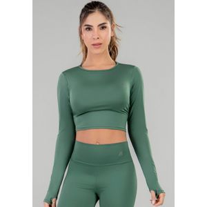 Crop Top Mujer Verde Musgo FI 7762