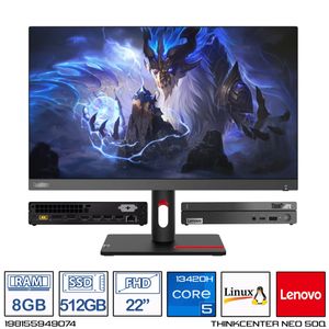 Computador CPU Lenovo Thinkcenter Neo 50Q Intel i5-13420H Ram 8GB - 512GB 22 Pulgadas