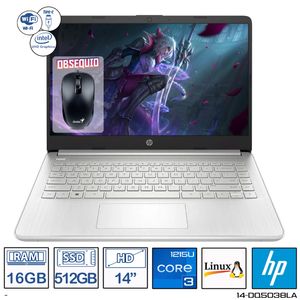 Computador Portatil Hp 14-dq5038la Core i3-1215U Ram 16GB 512GB HD 14