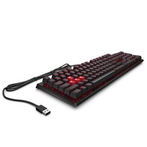Teclado HP Alam Encoder Gaming Negro y Rojo