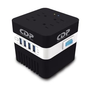 REGULADOR CDP 600VA / 300W, 4 CONTACTOS, 4 PUERTOS USB. INCLUYE SUPRESION DE PICOS