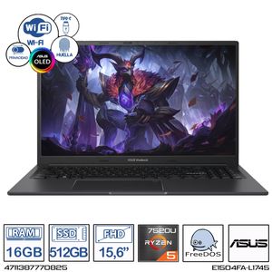 Computador Portatil Asus E1504F AMD Ryzen 5-7520U Ram 16GB - 512GB 15,6 FHD Oled