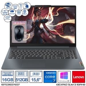 Computador Portatil Lenovo Intel Core i7-13620H  Ram 16GB - 512GB 15,6 Pulgadas Touch