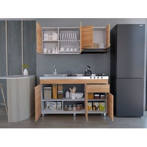 Cocina Bazagli 150 IZQ RTA Blanco FresnoEu