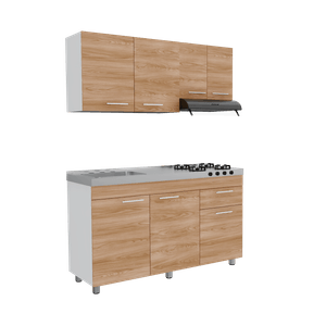 Cocina Bazagli 150 IZQ RTA Blanco FresnoEu