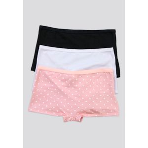 Bóxer Paq X3 Infantil Rosa Estampado/Negro/Blanco FI 34641