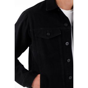 Chaqueta negra de jean para hombre