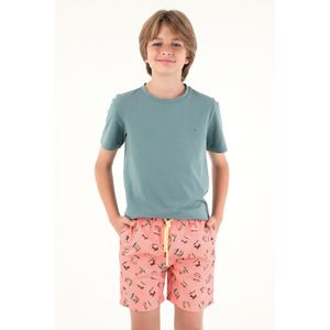 Pantaloneta de baño con estampado perro salchicha para niño